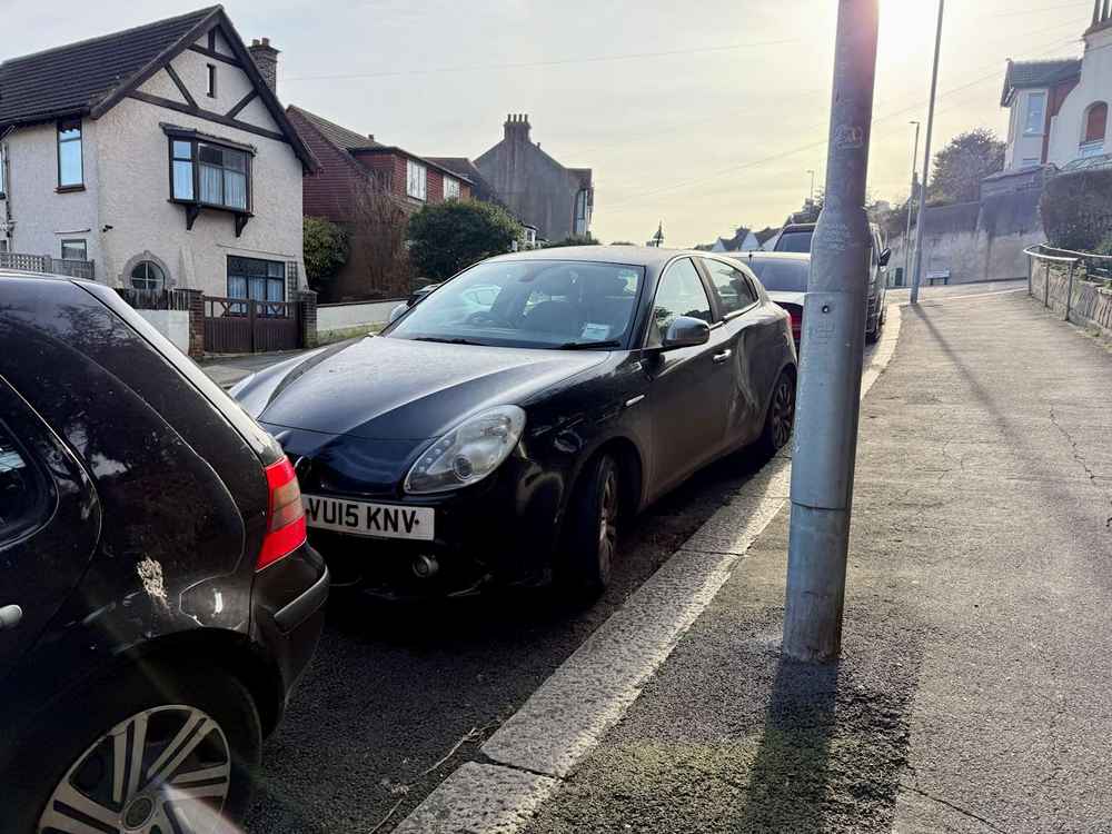 Photograph of VU15 KNV - a Black Alfa Romeo Giulietta parked in Hollingdean by a non-resident. The twenty-fourth of thirty-four photographs supplied by the residents of Hollingdean.