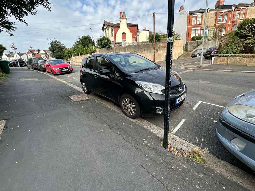 Photograph of BW15 VNJ - a Black Nissan Note parked in Hollingdean by a non-resident who uses the local area as part of their Brighton commute. The twentieth of twenty-two photographs supplied by the residents of Hollingdean.