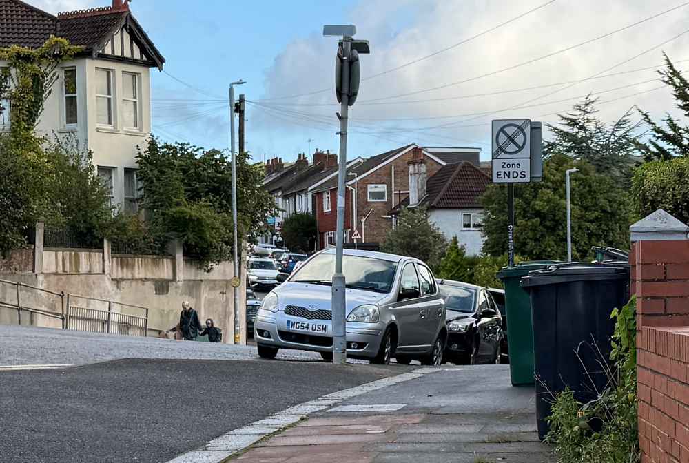 Photograph of WG54 OSM - a Silver Toyota Yaris parked in Hollingdean by a non-resident. The first of three photographs supplied by the residents of Hollingdean.