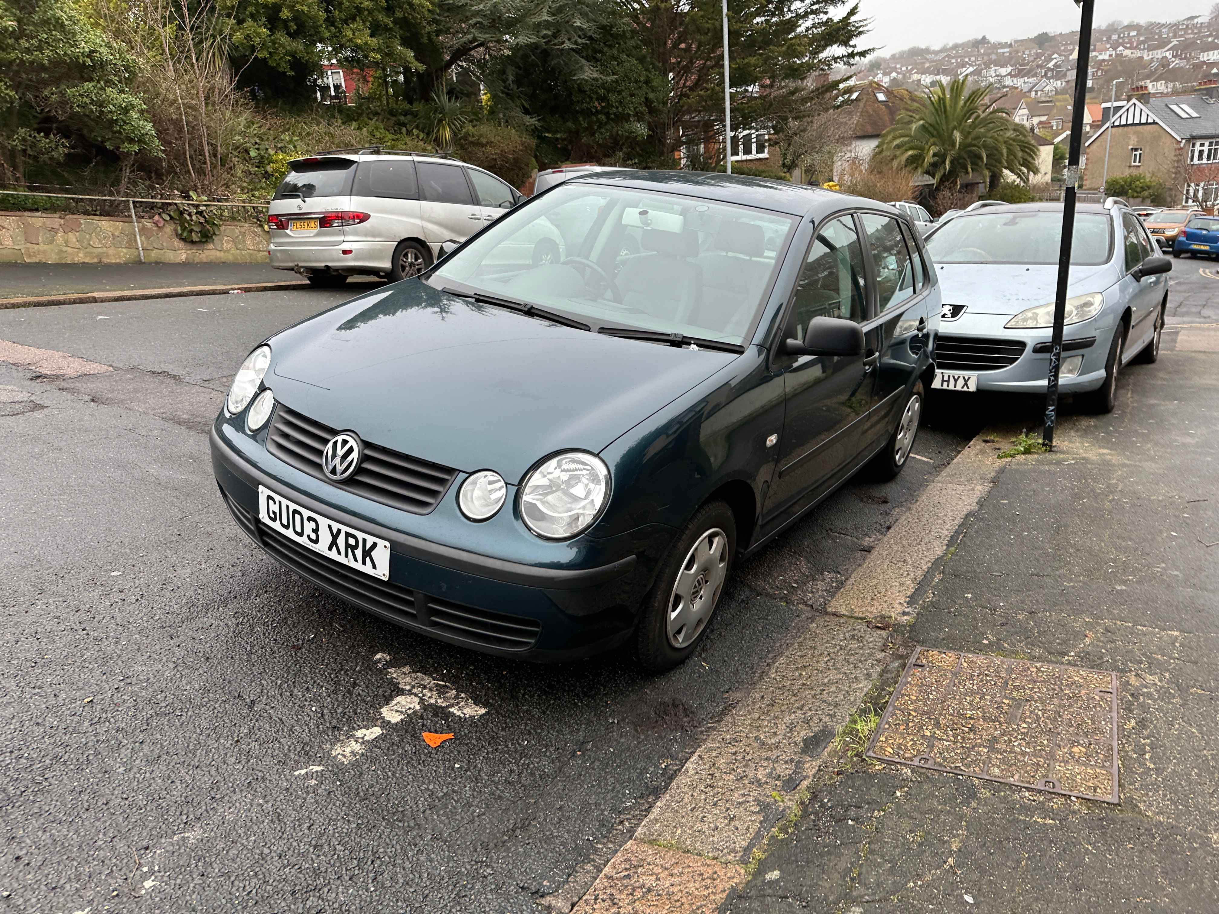 Photograph of GU03 XRK - a Green Volkswagen Polo parked in Hollingdean by a non-resident. The eighth of eight photographs supplied by the residents of Hollingdean.