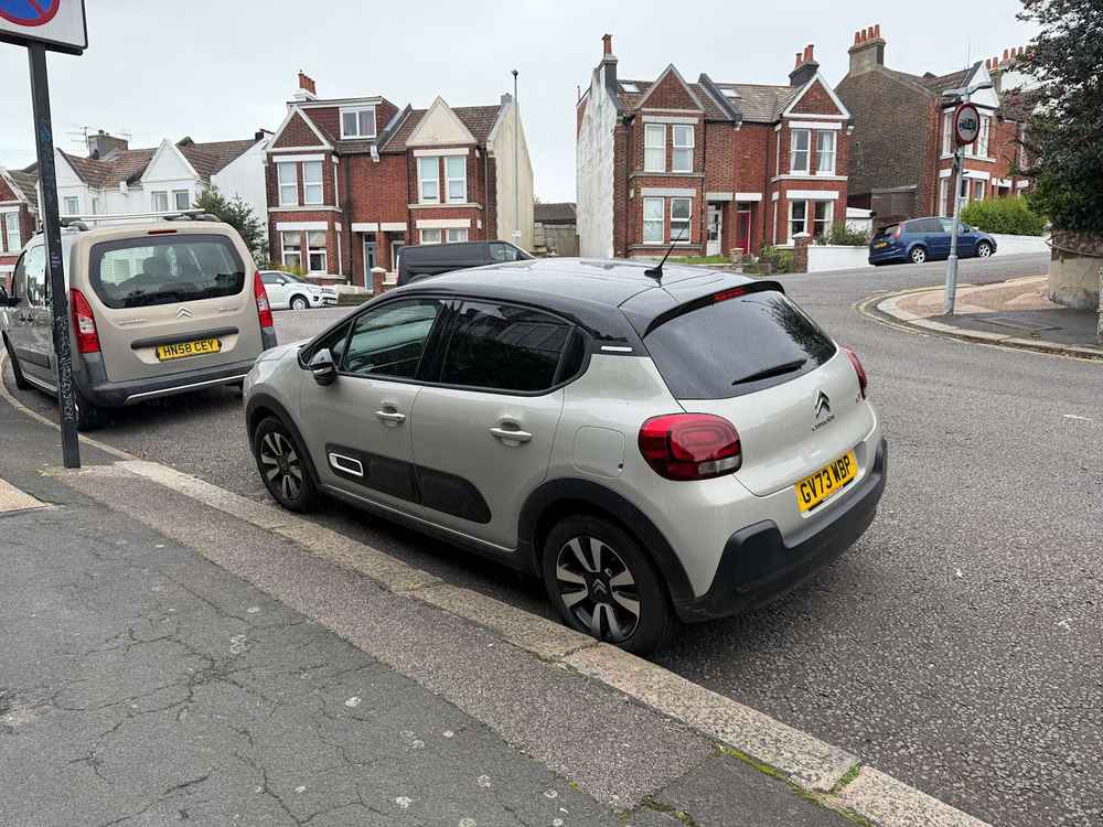 Photograph of GV73 WBP - a Grey Citroen C3 parked in Hollingdean by a non-resident who uses the local area as part of their Brighton commute. The eleventh of twenty-five photographs supplied by the residents of Hollingdean.
