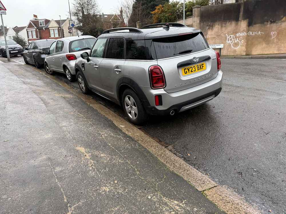 Photograph of GY23 BXF - a Grey Mini Countryman parked in Hollingdean by a non-resident who uses the local area as part of their Brighton commute. The thirty-fourth of thirty-four photographs supplied by the residents of Hollingdean.