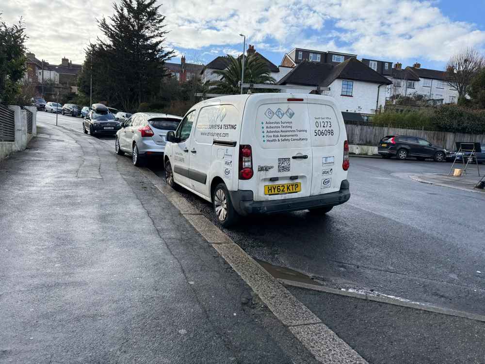 Photograph of HY62 KTP - a White Citroen Berlingo parked in Hollingdean by a non-resident. The eleventh of eleven photographs supplied by the residents of Hollingdean.