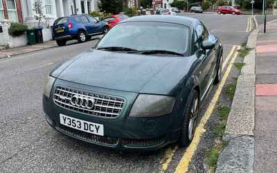 Y353 DCY, a Green Audi TT parked in Hollingdean