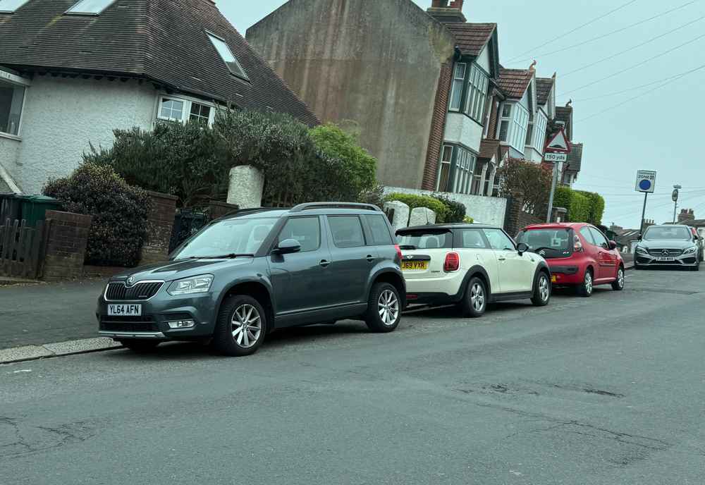 Photograph of YL64 AFN - a Grey Skoda Yeti parked in Hollingdean by a non-resident. The fourth of five photographs supplied by the residents of Hollingdean.