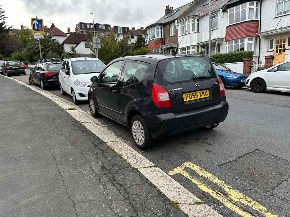 Photograph of PO56 XKU - a Black Citroen C2 parked in Hollingdean by a non-resident. The fifth of seventeen photographs supplied by the residents of Hollingdean.