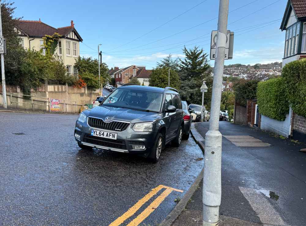 Photograph of YL64 AFN - a Grey Skoda Yeti parked in Hollingdean by a non-resident. The eighth of nine photographs supplied by the residents of Hollingdean.