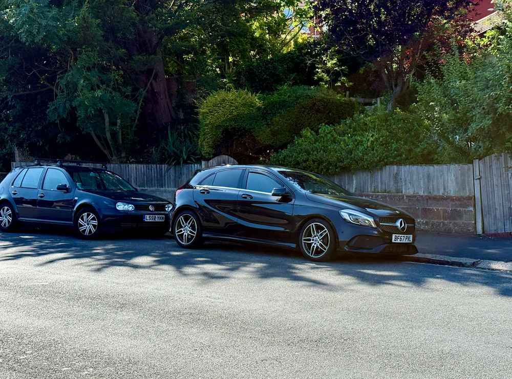 Photograph of BF67 PVL - a Black Mercedes A Class parked in Hollingdean by a non-resident. The fourth of six photographs supplied by the residents of Hollingdean.