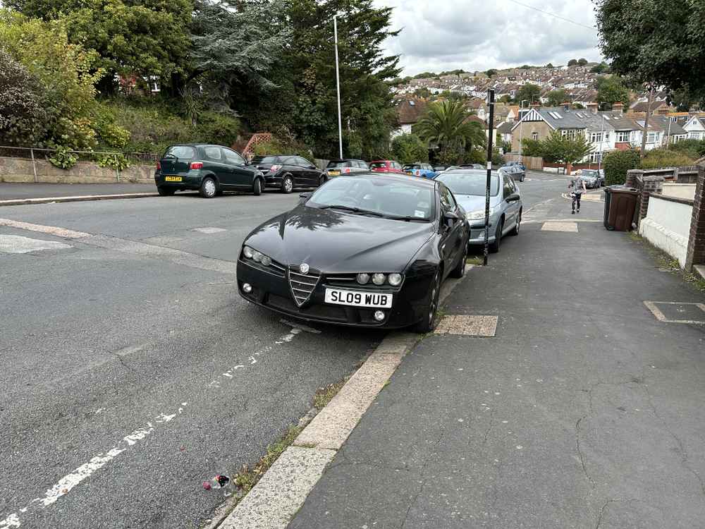 Photograph of SL09 WUB - a Black Alfa Romeo Brera parked in Hollingdean by a non-resident. The sixth of twenty-six photographs supplied by the residents of Hollingdean.