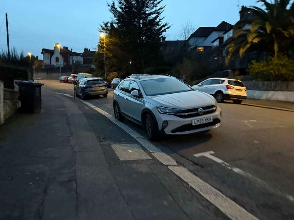 Photograph of LP23 XKH - a Grey Volkswagen Taigo parked in Hollingdean by a non-resident. The sixth of six photographs supplied by the residents of Hollingdean.