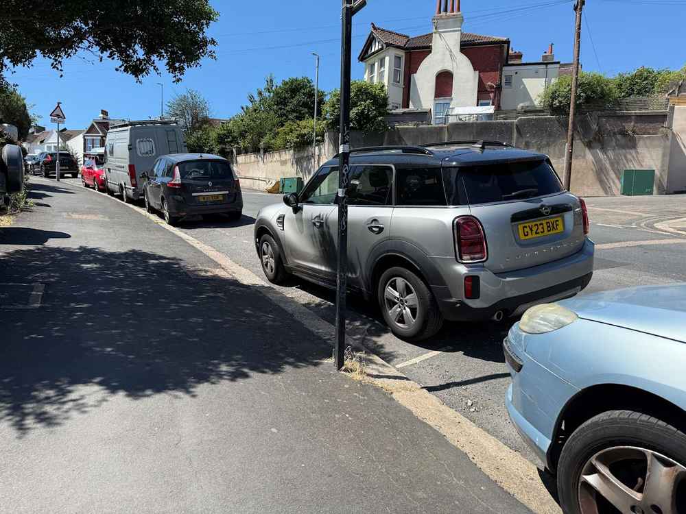 Photograph of GY23 BXF - a Grey Mini Countryman parked in Hollingdean by a non-resident who uses the local area as part of their Brighton commute. The twenty-sixth of thirty-three photographs supplied by the residents of Hollingdean.