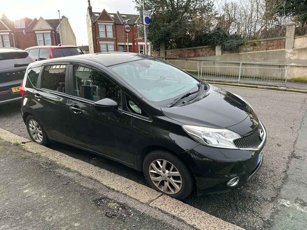 Photograph of BW15 VNJ - a Black Nissan Note parked in Hollingdean by a non-resident who uses the local area as part of their Brighton commute. The fourteenth of twenty-two photographs supplied by the residents of Hollingdean.