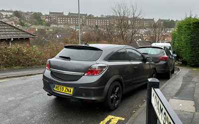 RE59 ZNA, a Grey Vauxhall Astra parked in Hollingdean