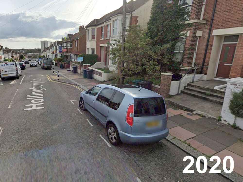 Photograph of NU63 OZB - a Blue Skoda Roomster parked in Hollingdean by a non-resident. The twenty-third of twenty-three photographs supplied by the residents of Hollingdean.