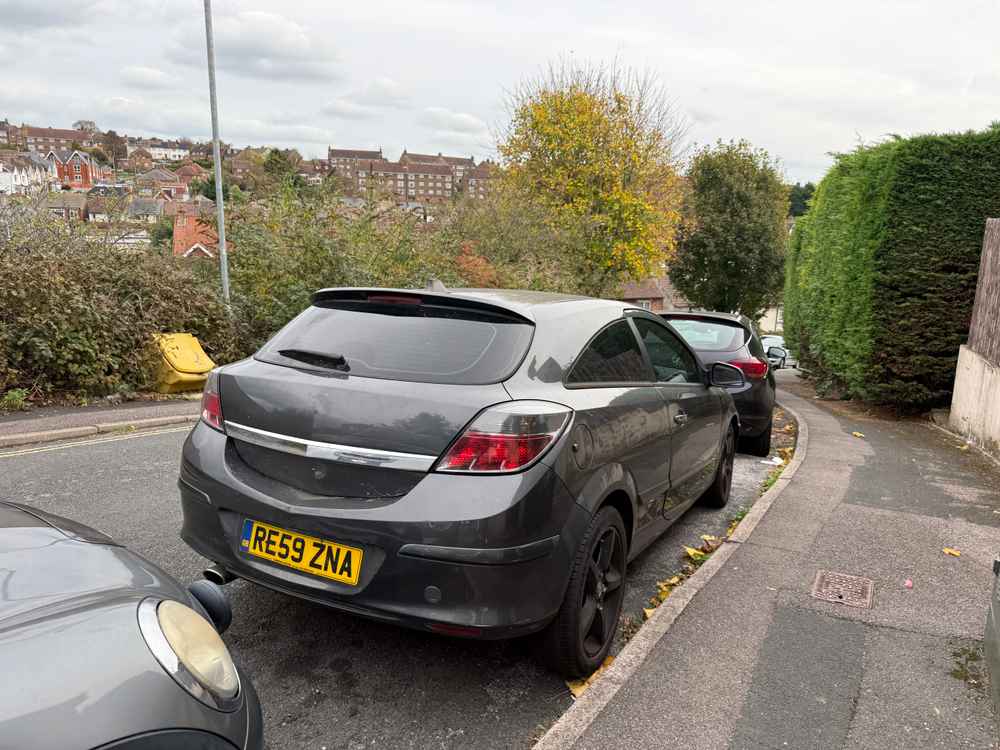 Photograph of RE59 ZNA - a Grey Vauxhall Astra parked in Hollingdean by a non-resident. The twenty-second of twenty-two photographs supplied by the residents of Hollingdean.