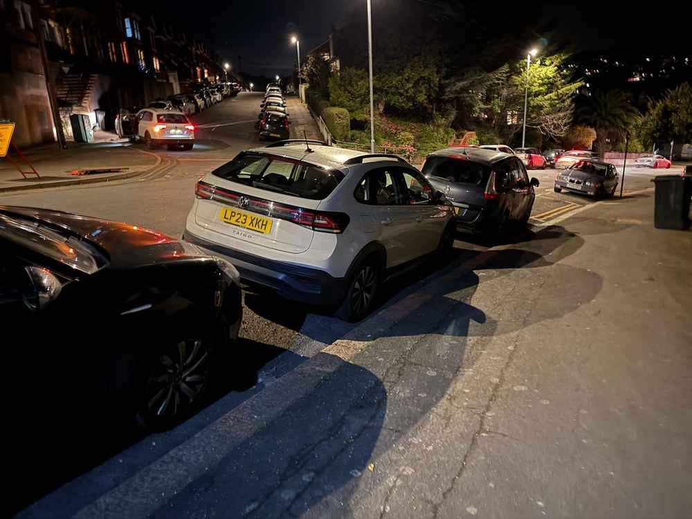 Photograph of LP23 XKH - a Grey Volkswagen Taigo parked in Hollingdean by a non-resident. The seventh of seven photographs supplied by the residents of Hollingdean.