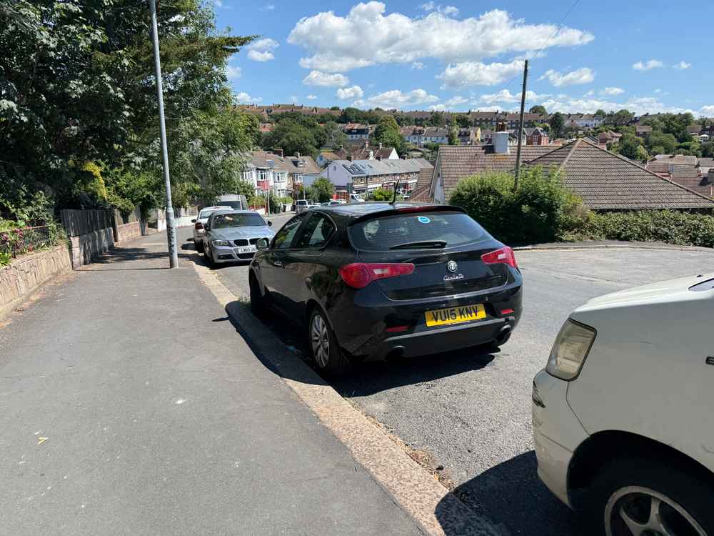Photograph of VU15 KNV - a Black Alfa Romeo Giulietta parked in Hollingdean by a non-resident. The twenty-seventh of twenty-eight photographs supplied by the residents of Hollingdean.