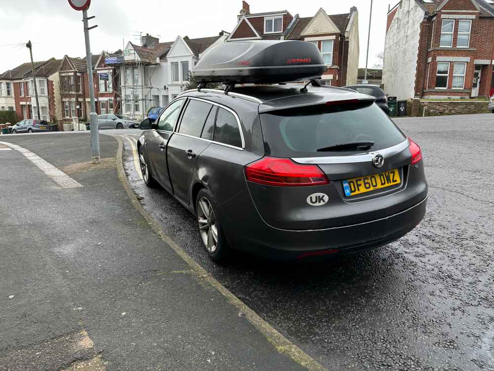 Photograph of DF60 DWZ - a Grey Vauxhall Insignia parked in Hollingdean by a non-resident. The ninth of fifteen photographs supplied by the residents of Hollingdean.