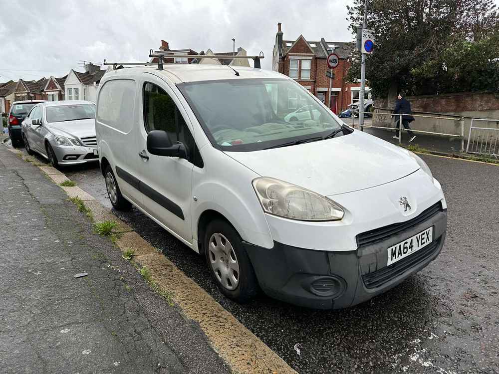 Photograph of MA64 YEX - a White Peugeot Partner parked in Hollingdean by a non-resident. The fifth of six photographs supplied by the residents of Hollingdean.