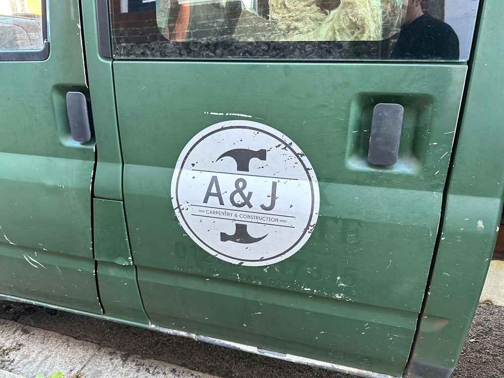 Photograph of EY55 YOC - a Green Ford Transit parked in Hollingdean by a non-resident, and potentially abandoned. The second of three photographs supplied by the residents of Hollingdean.