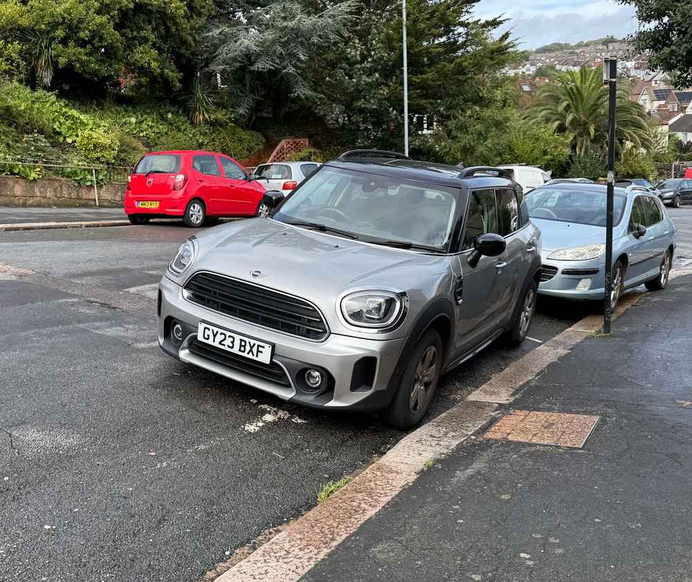 Photograph of GY23 BXF - a Grey Mini Countryman parked in Hollingdean by a non-resident who uses the local area as part of their Brighton commute. The twenty-eighth of thirty-three photographs supplied by the residents of Hollingdean.