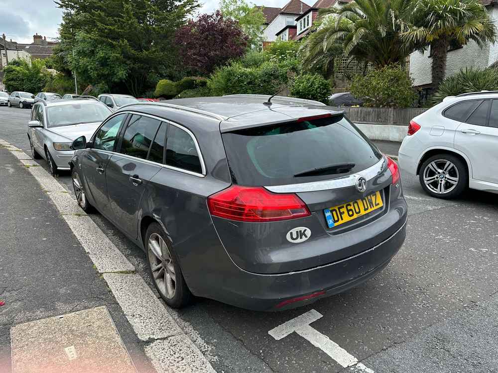 Photograph of DF60 DWZ - a Grey Vauxhall Insignia parked in Hollingdean by a non-resident. The fourteenth of twenty-seven photographs supplied by the residents of Hollingdean.