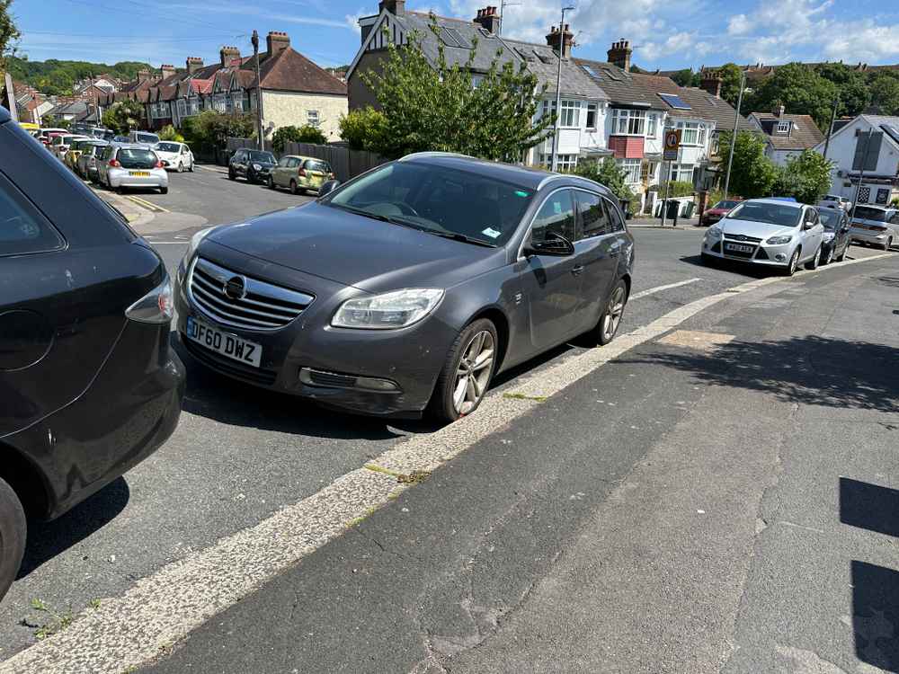 Photograph of DF60 DWZ - a Grey Vauxhall Insignia parked in Hollingdean by a non-resident. The fifteenth of fifteen photographs supplied by the residents of Hollingdean.