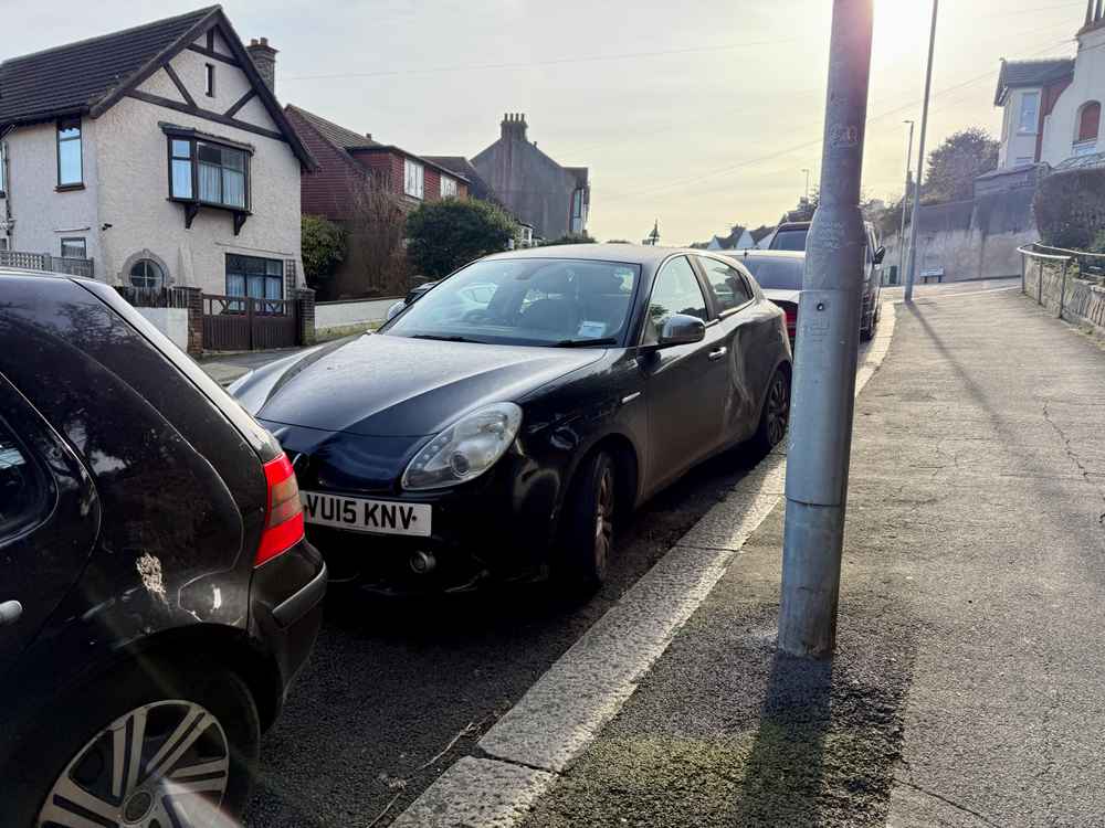 Photograph of VU15 KNV - a Black Alfa Romeo Giulietta parked in Hollingdean by a non-resident. The twenty-fourth of twenty-four photographs supplied by the residents of Hollingdean.