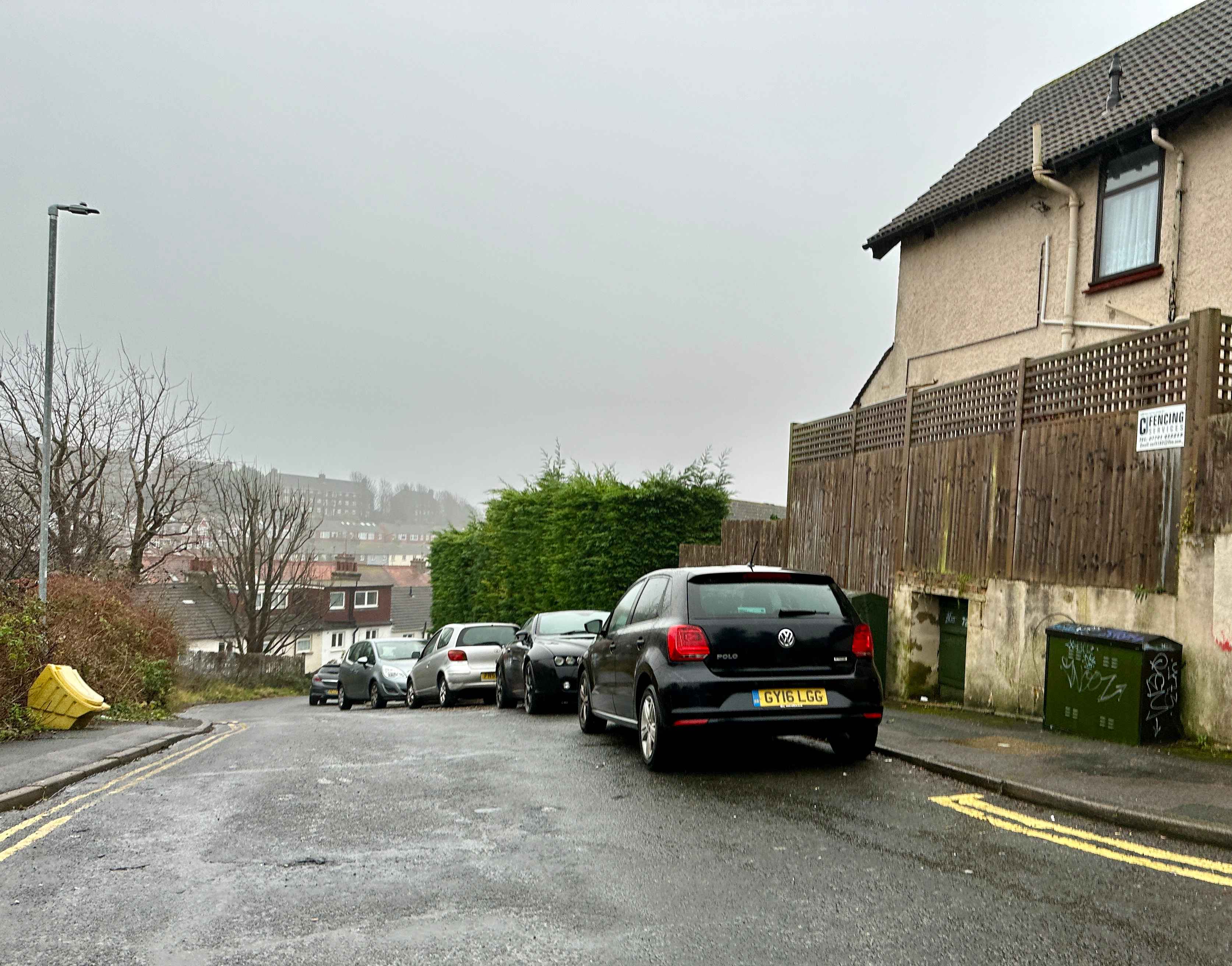 Photograph of GY16 LGG - a Black Volkswagen Polo parked in Hollingdean by a non-resident. The fourth of five photographs supplied by the residents of Hollingdean.