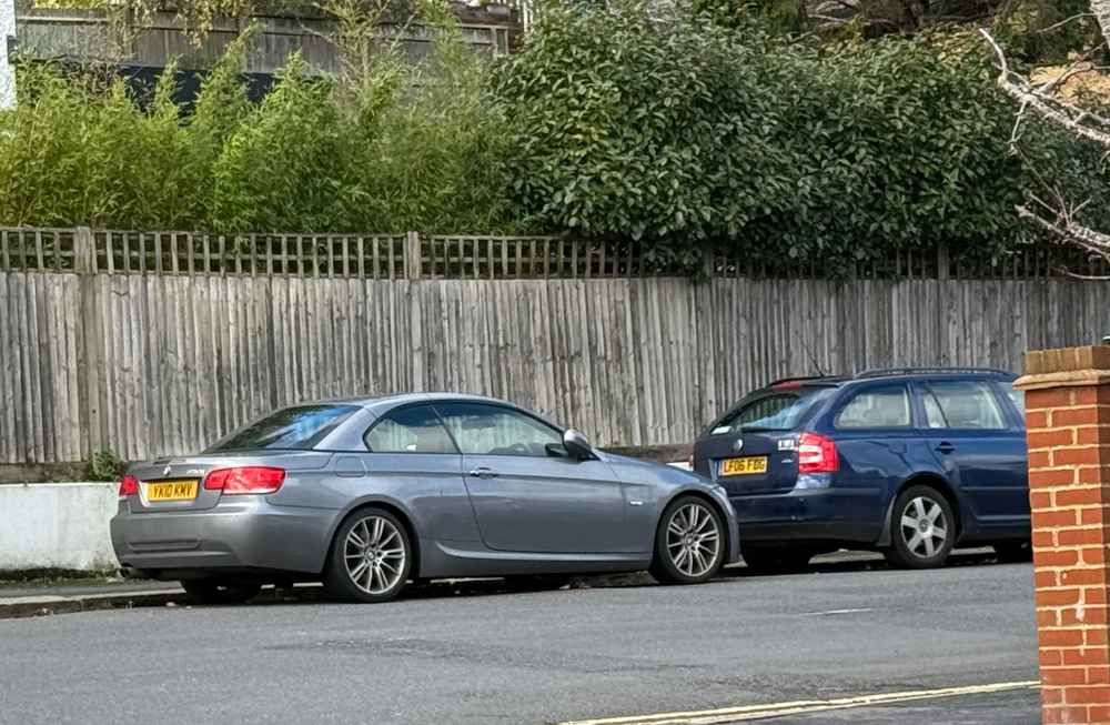 Photograph of YK10 KMV - a Silver BMW 3 Series parked in Hollingdean by a non-resident. The fifth of seven photographs supplied by the residents of Hollingdean.