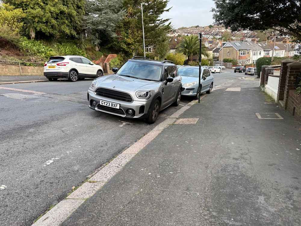 Photograph of GY23 BXF - a Grey Mini Countryman parked in Hollingdean by a non-resident who uses the local area as part of their Brighton commute. The sixteenth of thirty-three photographs supplied by the residents of Hollingdean.