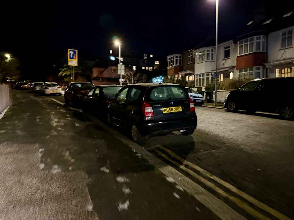 Photograph of PO56 XKU - a Black Citroen C2 parked in Hollingdean by a non-resident. The ninth of seventeen photographs supplied by the residents of Hollingdean.