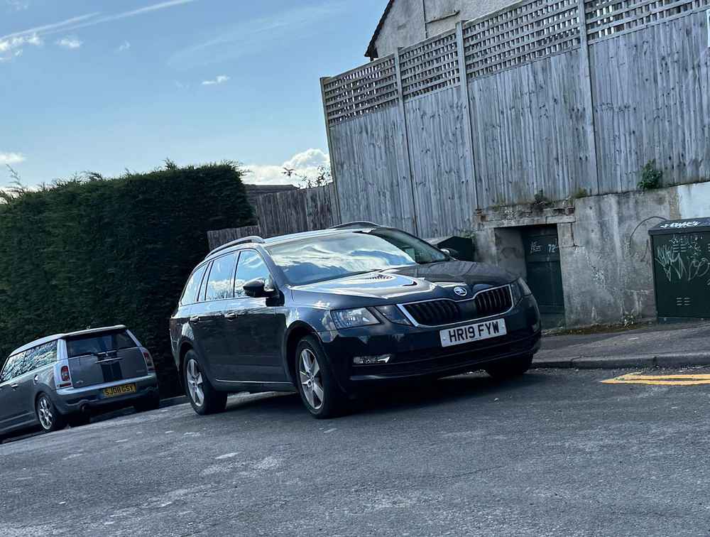 Photograph of HR19 FYW - a Black Skoda Octavia parked in Hollingdean by a non-resident. The thirteenth of thirteen photographs supplied by the residents of Hollingdean.