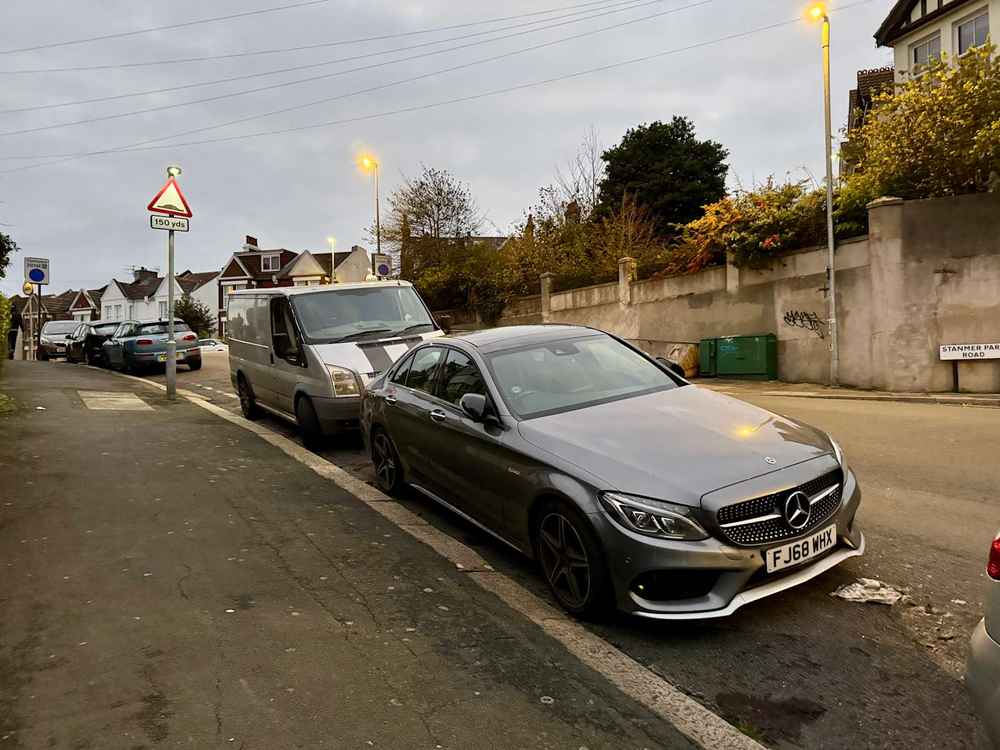 Photograph of EX10 VRU - a Silver Ford Transit parked in Hollingdean by a non-resident. The twenty-fourth of twenty-five photographs supplied by the residents of Hollingdean.