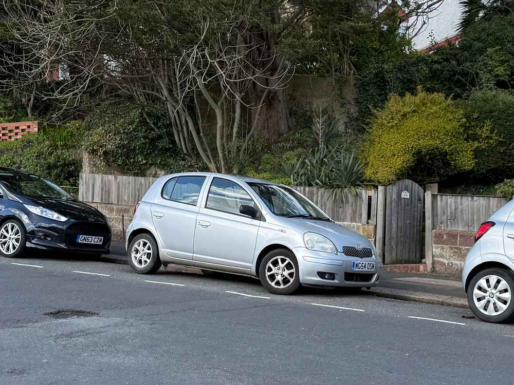 Photograph of WG54 OSM - a Silver Toyota Yaris parked in Hollingdean by a non-resident. The twenty-second of twenty-two photographs supplied by the residents of Hollingdean.