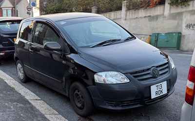 T13 ROK, a Black Volkswagen Fox parked in Hollingdean