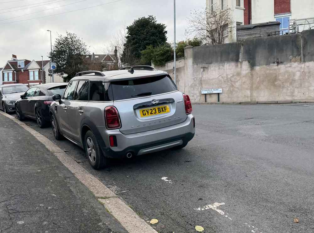 Photograph of GY23 BXF - a Grey Mini Countryman parked in Hollingdean by a non-resident who uses the local area as part of their Brighton commute. The eighteenth of thirty-three photographs supplied by the residents of Hollingdean.