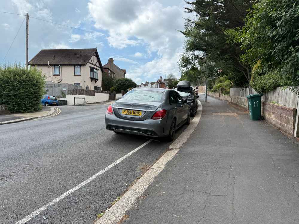 Photograph of FJ68 WHX - a Grey Mercedes C Class parked in Hollingdean by a non-resident. The twenty-first of twenty-one photographs supplied by the residents of Hollingdean.