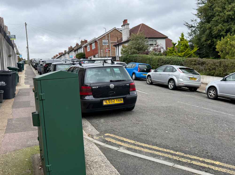 Photograph of LS52 YKN - a Black Volkswagen Golf parked in Hollingdean by a non-resident. The third of ten photographs supplied by the residents of Hollingdean.