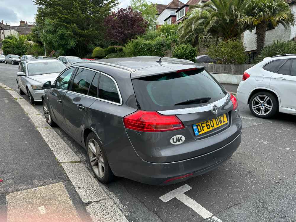 Photograph of DF60 DWZ - a Grey Vauxhall Insignia parked in Hollingdean by a non-resident. The fourteenth of fifteen photographs supplied by the residents of Hollingdean.