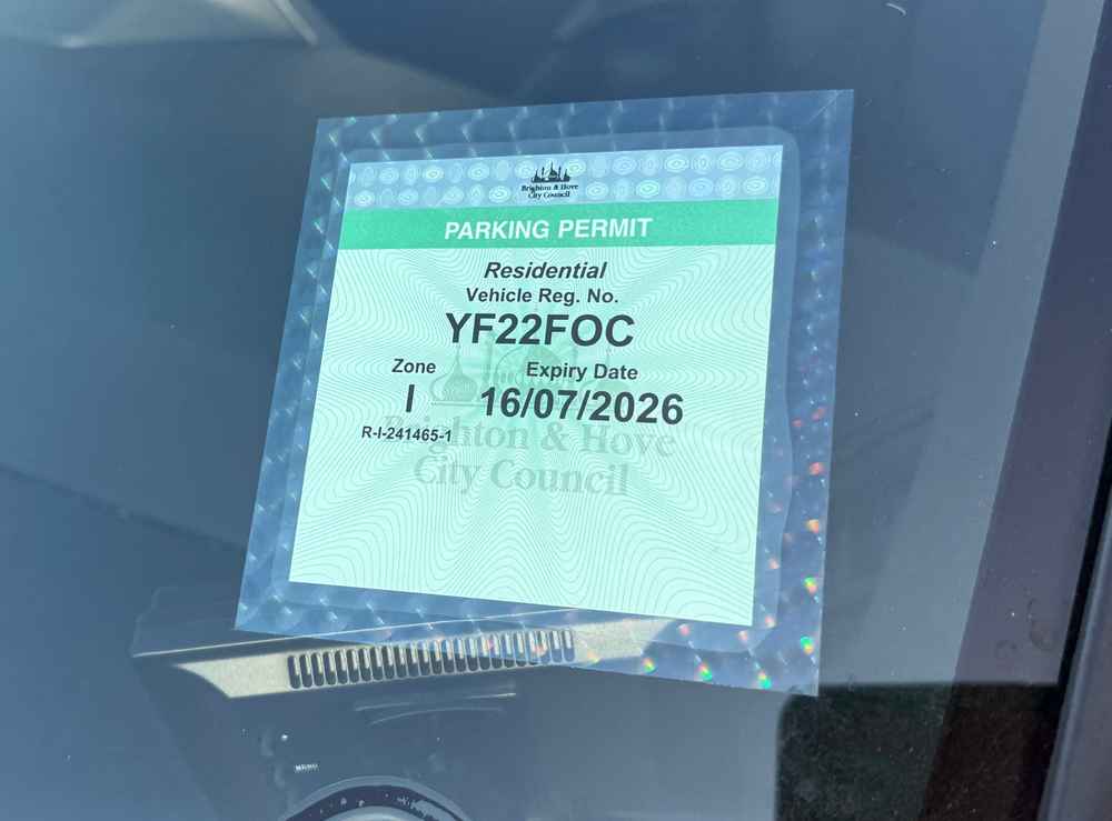 Photograph of YF22 FOC - a Grey Toyota C-HR taxi parked in Hollingdean by a non-resident. The first of seven photographs supplied by the residents of Hollingdean.