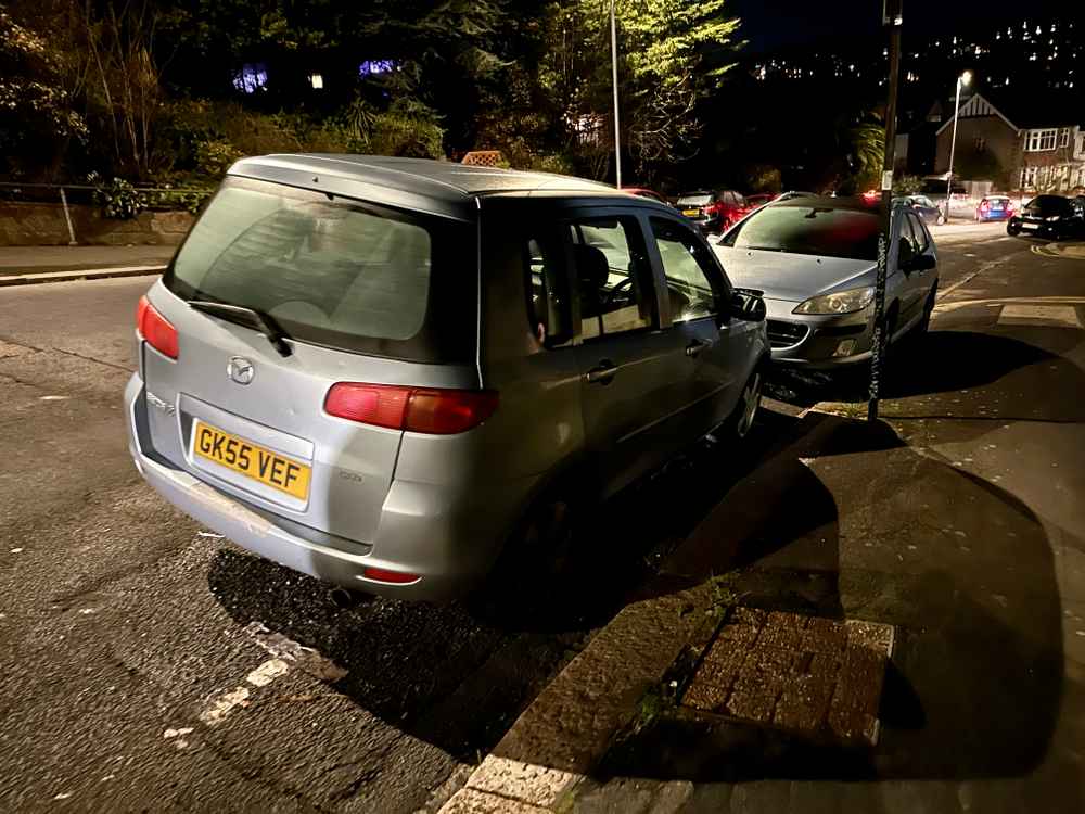 Photograph of GK55 VEF - a Silver Mazda 2 parked in Hollingdean by a non-resident. The fifth of nine photographs supplied by the residents of Hollingdean.