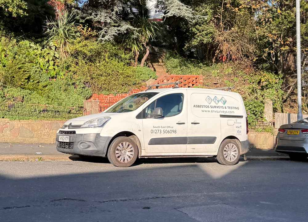 Photograph of HY62 KTP - a White Citroen Berlingo parked in Hollingdean by a non-resident. The fourteenth of fourteen photographs supplied by the residents of Hollingdean.