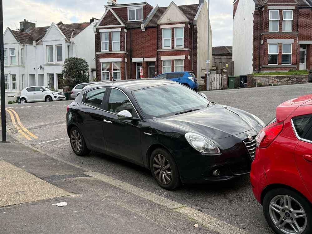 Photograph of VU15 KNV - a Black Alfa Romeo Giulietta parked in Hollingdean by a non-resident. The thirty-sixth of thirty-six photographs supplied by the residents of Hollingdean.