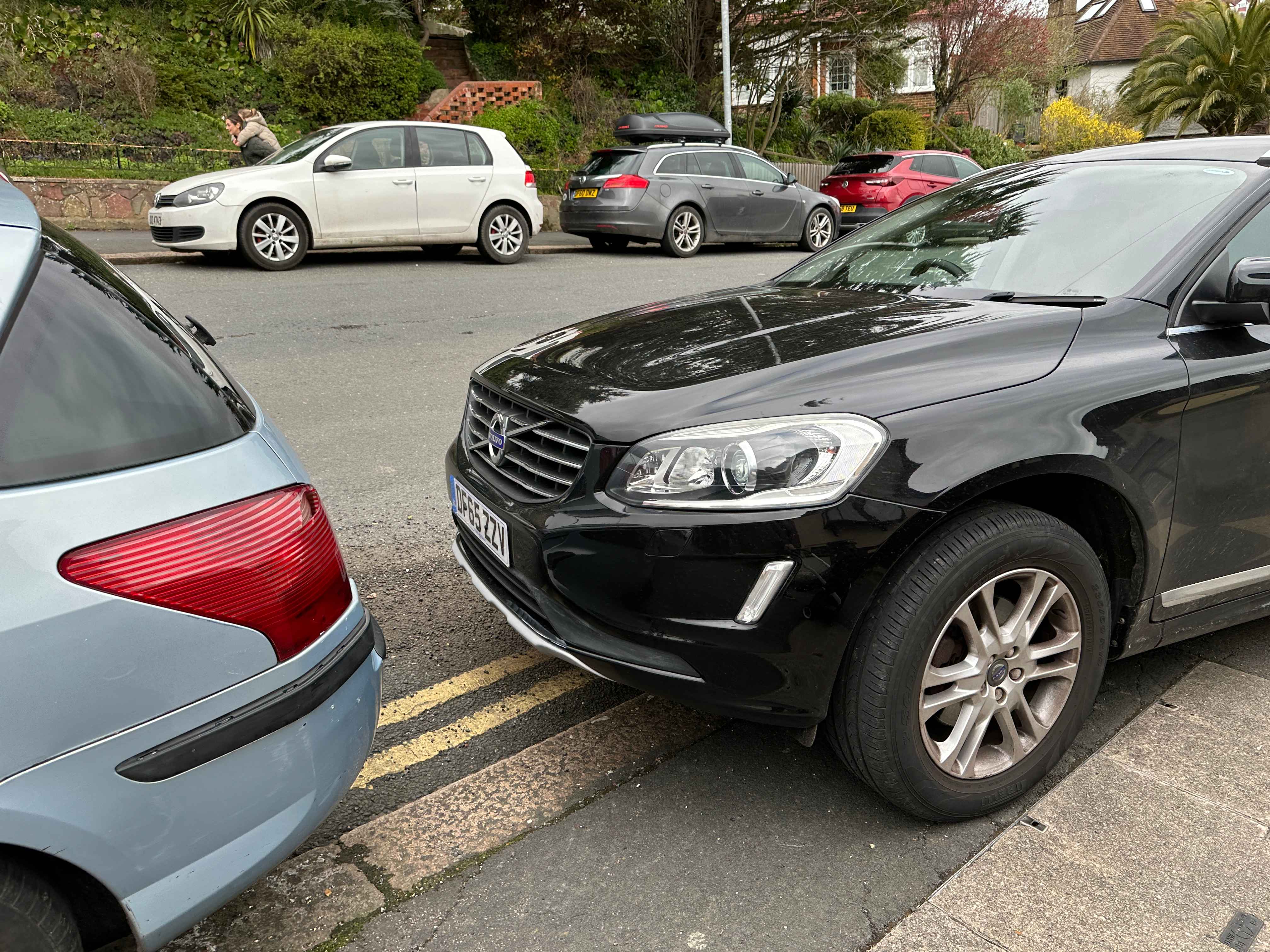 Photograph of DF65 ZZV - a Black Volvo XC60 parked in Hollingdean by a non-resident. The fourth of eight photographs supplied by the residents of Hollingdean.
