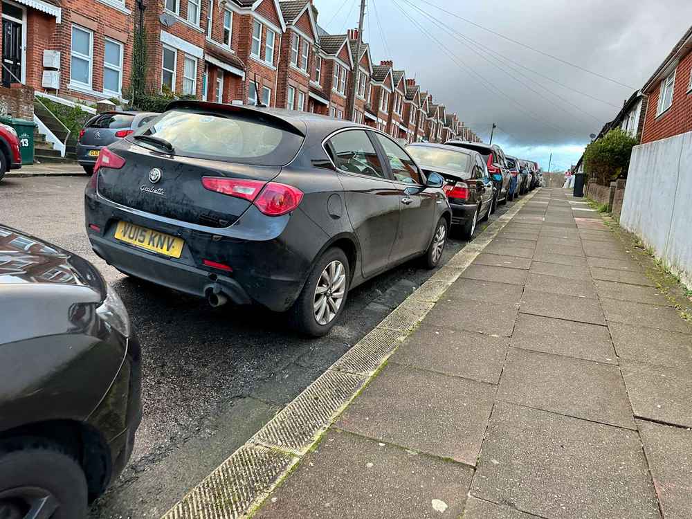 Photograph of VU15 KNV - a Black Alfa Romeo Giulietta parked in Hollingdean by a non-resident. The tenth of thirty-four photographs supplied by the residents of Hollingdean.