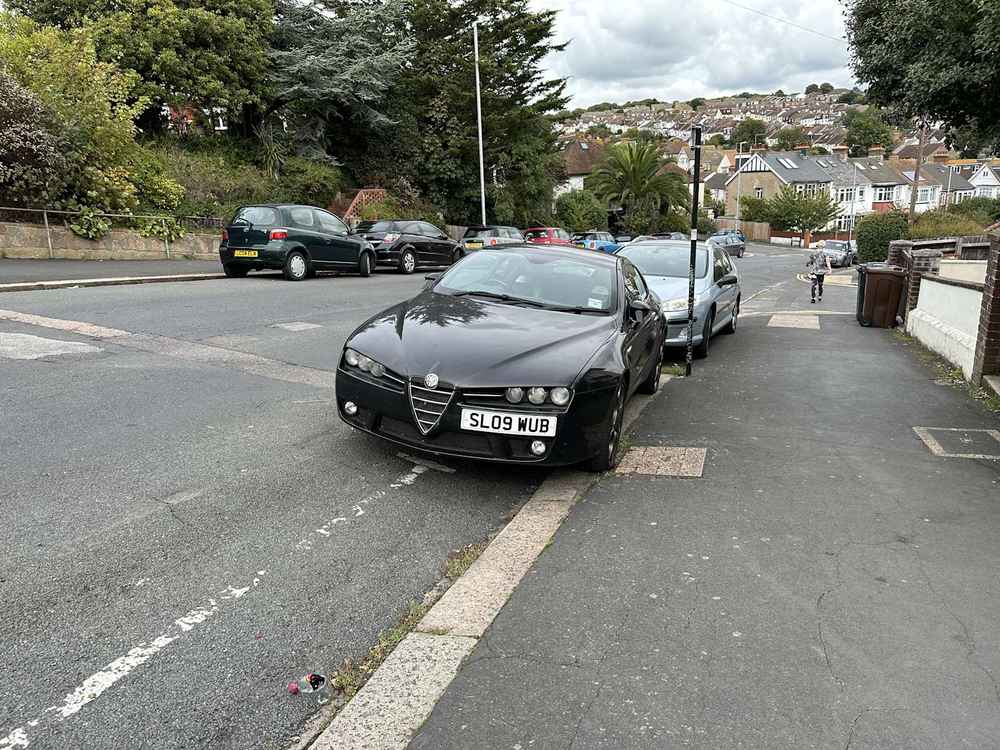 Photograph of SL09 WUB - a Black Alfa Romeo Brera parked in Hollingdean by a non-resident. The sixth of forty-four photographs supplied by the residents of Hollingdean.