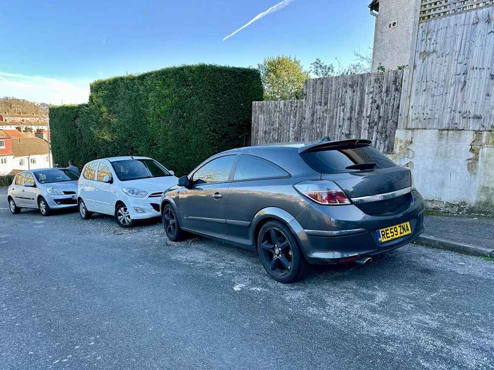 Photograph of RE59 ZNA - a Grey Vauxhall Astra parked in Hollingdean by a non-resident. The sixth of twenty-four photographs supplied by the residents of Hollingdean.