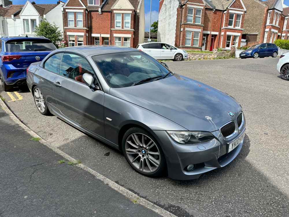 Photograph of YK10 KMV - a Silver BMW 3 Series parked in Hollingdean by a non-resident. The third of four photographs supplied by the residents of Hollingdean.