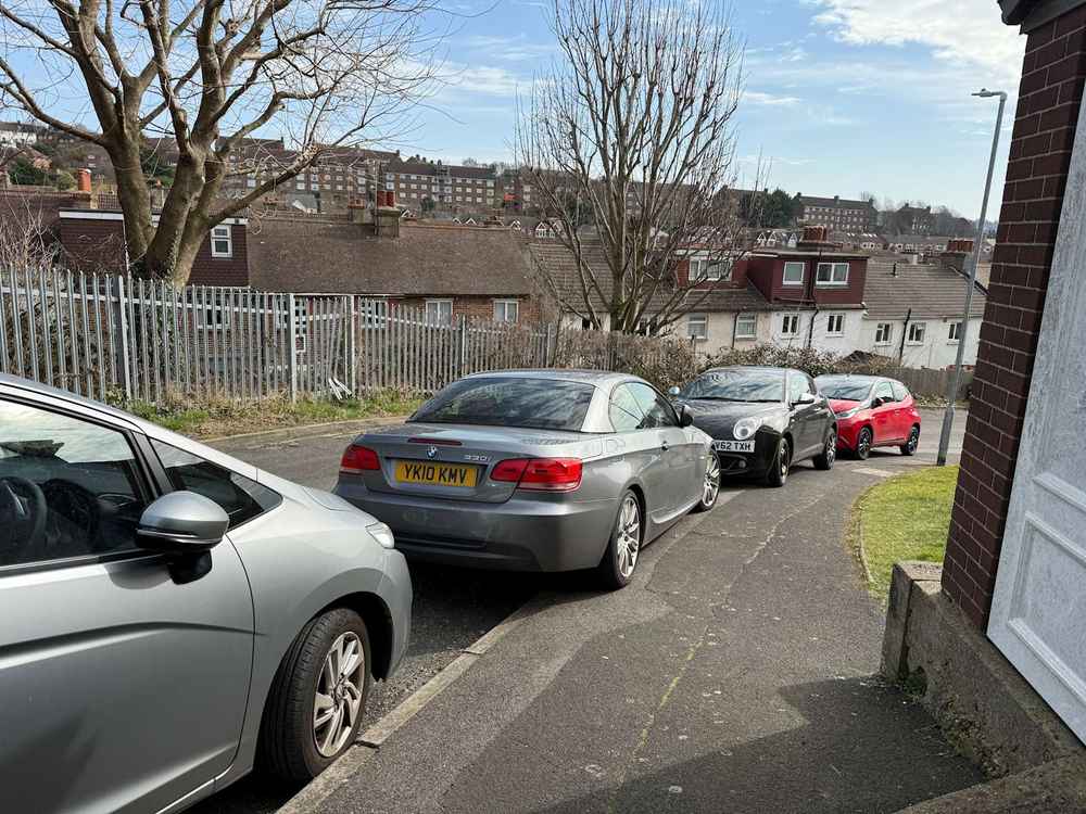 Photograph of YK10 KMV - a Silver BMW 3 Series parked in Hollingdean by a non-resident. The eleventh of thirteen photographs supplied by the residents of Hollingdean.